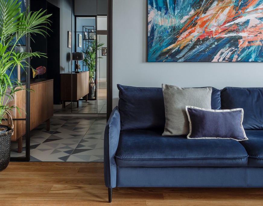 Квартира в синих тонах