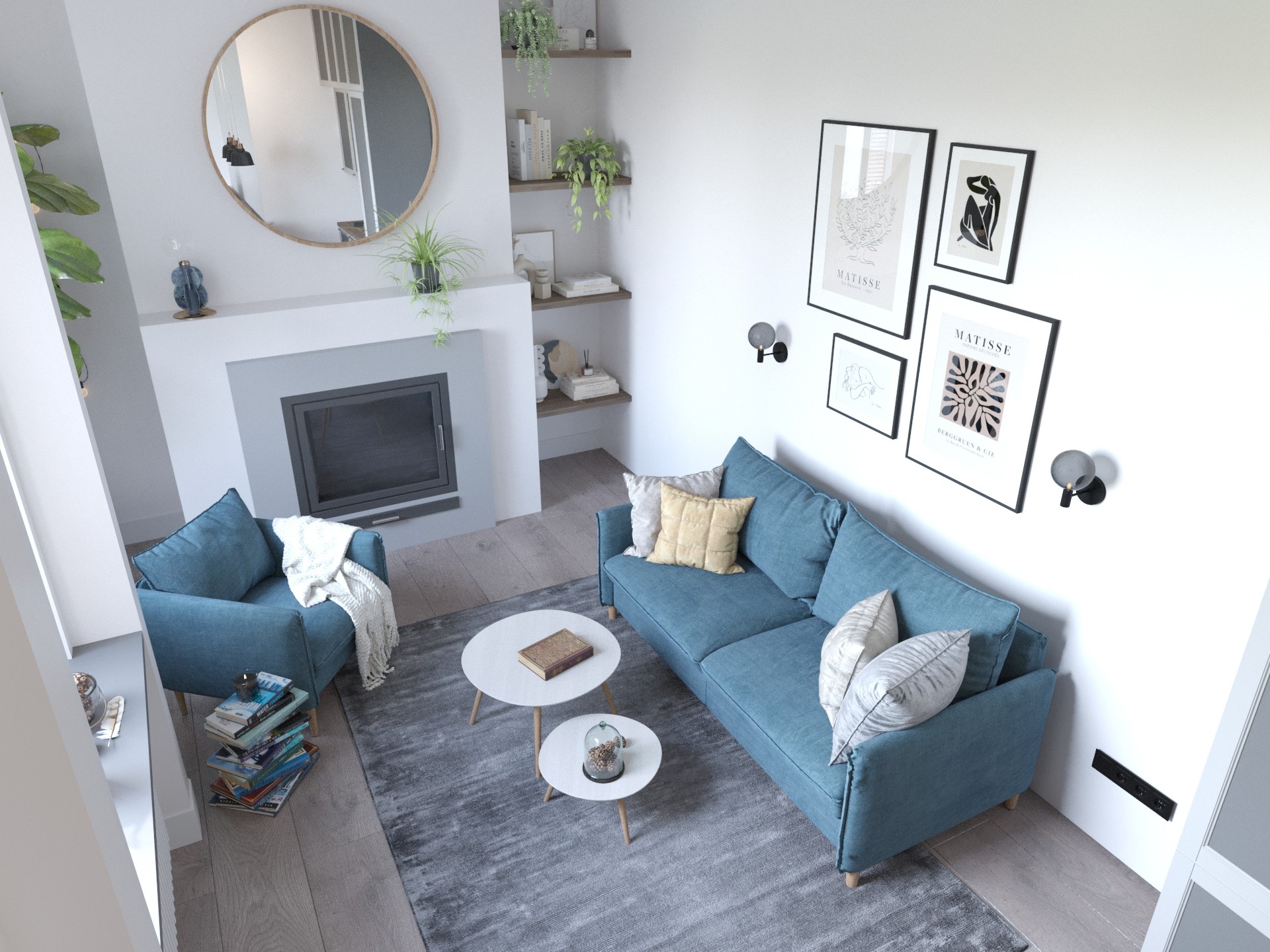 Студия с нотками северного бриза